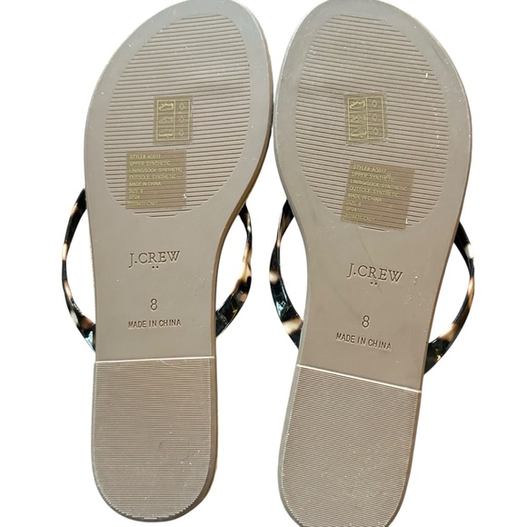 NWOT J Crew Factory Easy Summer Sandals Tortoise Shell Flip Flops 8 - Picture 6 of 8